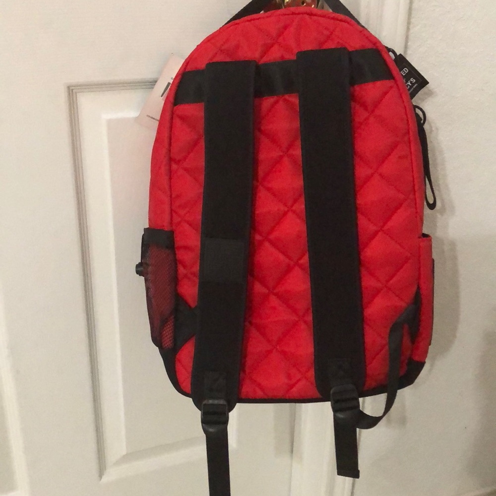 Steve Madden Red Quilted Backpack - Picture 3 of 8